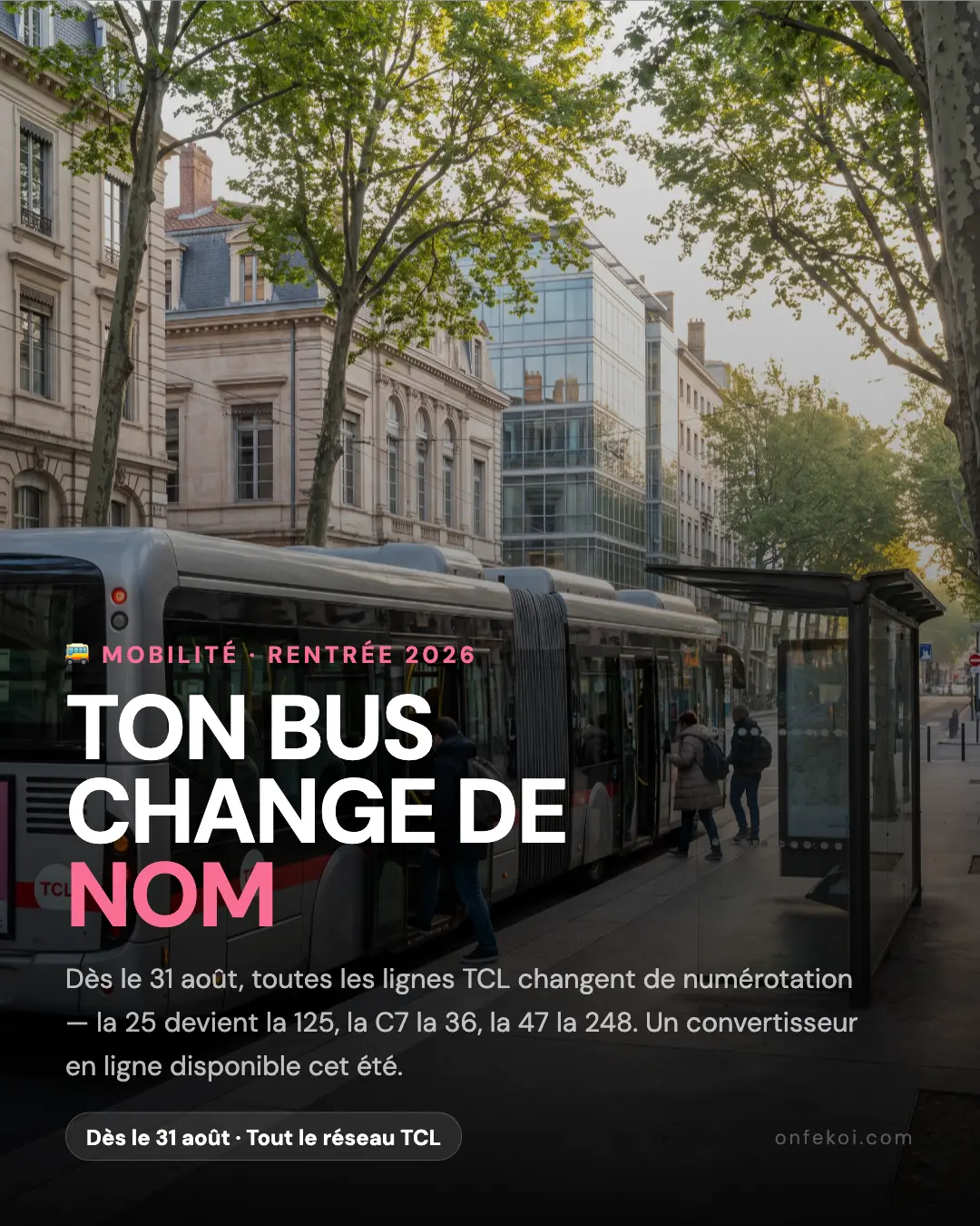 Visuel refonte du réseau TCL